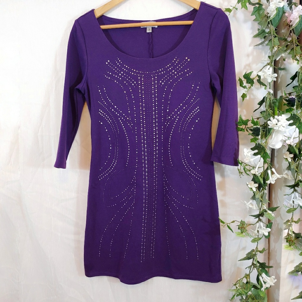 Olsenboye Women's Purple Bodycon Dress SZ L